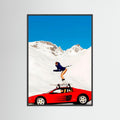 Skiing on the testarrossa